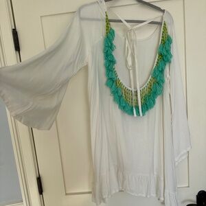 White Turqoise Sundress